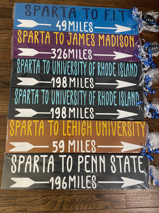 College wood sign